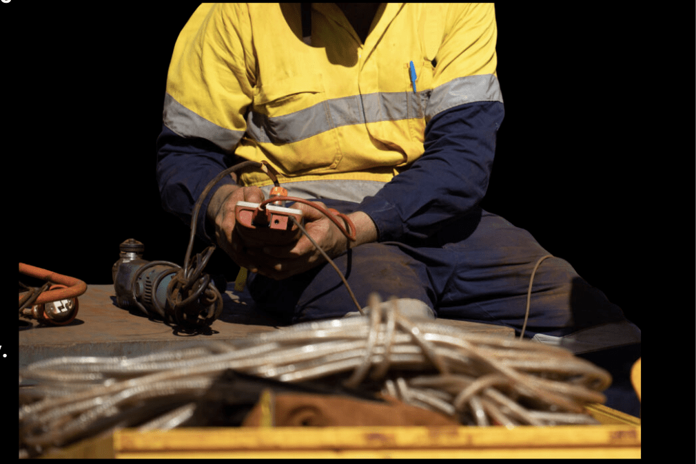 image of a person operating test and tag in Christchurch